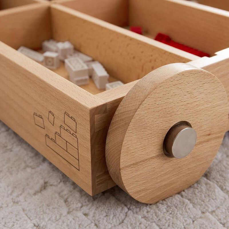 Pottery Barn Kids Lego Storage Build And Roll Simply White Natural image number 2